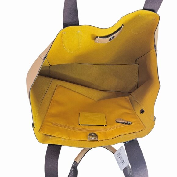 Coach 58660 Derby Tote Pebble Leather Shoulder Bag Latte NWT - Picture 7 of 13